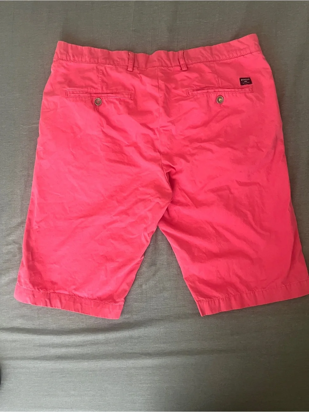 Boggi Milano Pink Flat-Front Men's Chino Shorts